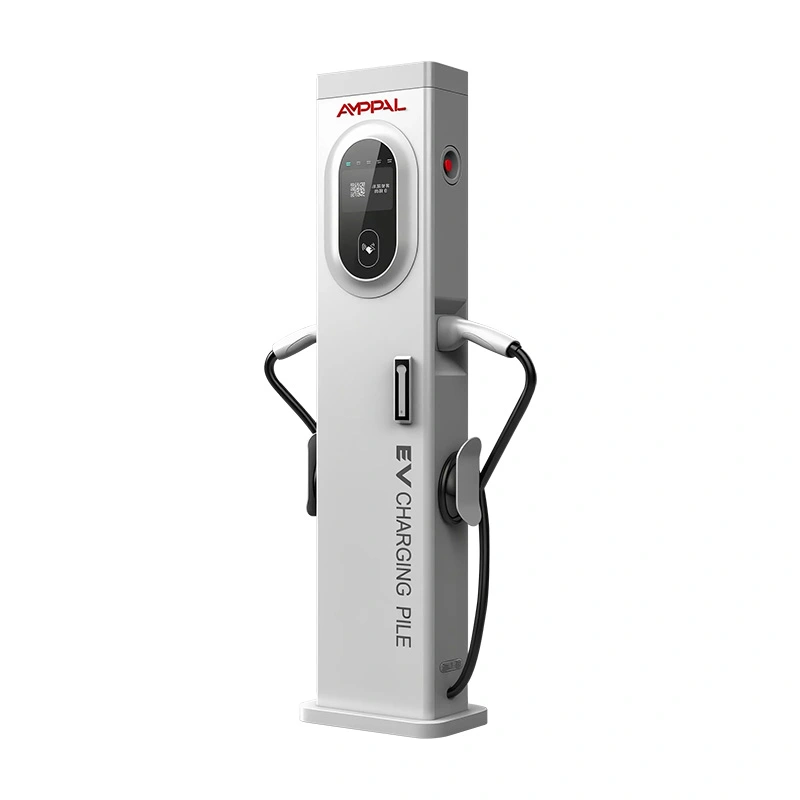 44kW Slim Tower Dual-Port AC EV Charger ສໍາລັບບ່ອນຈອດລົດເພື່ອການຄ້າ